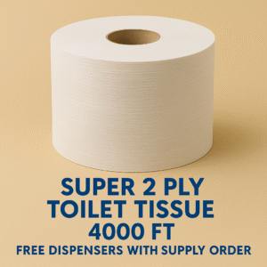 Super 2 Ply Toilet Tissue – 4000 ft