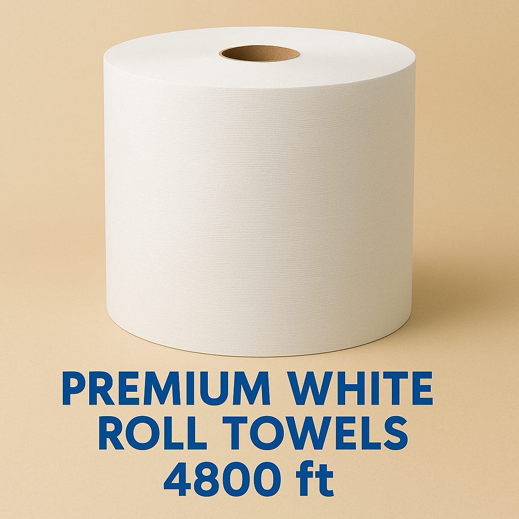 PRemium white paper towel roll 4800 linear feet